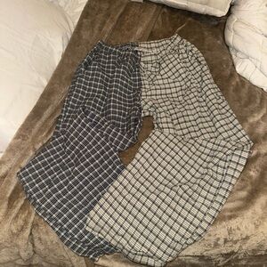 NLT Plaid Lounge Pants - Two-Tone Black & Cream Comfort